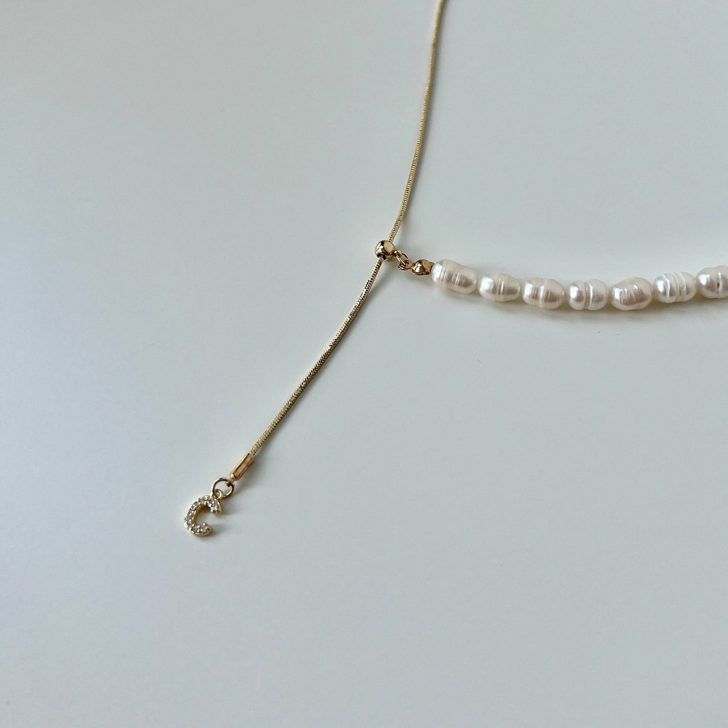 Carol Y Shape Pearl Necklace