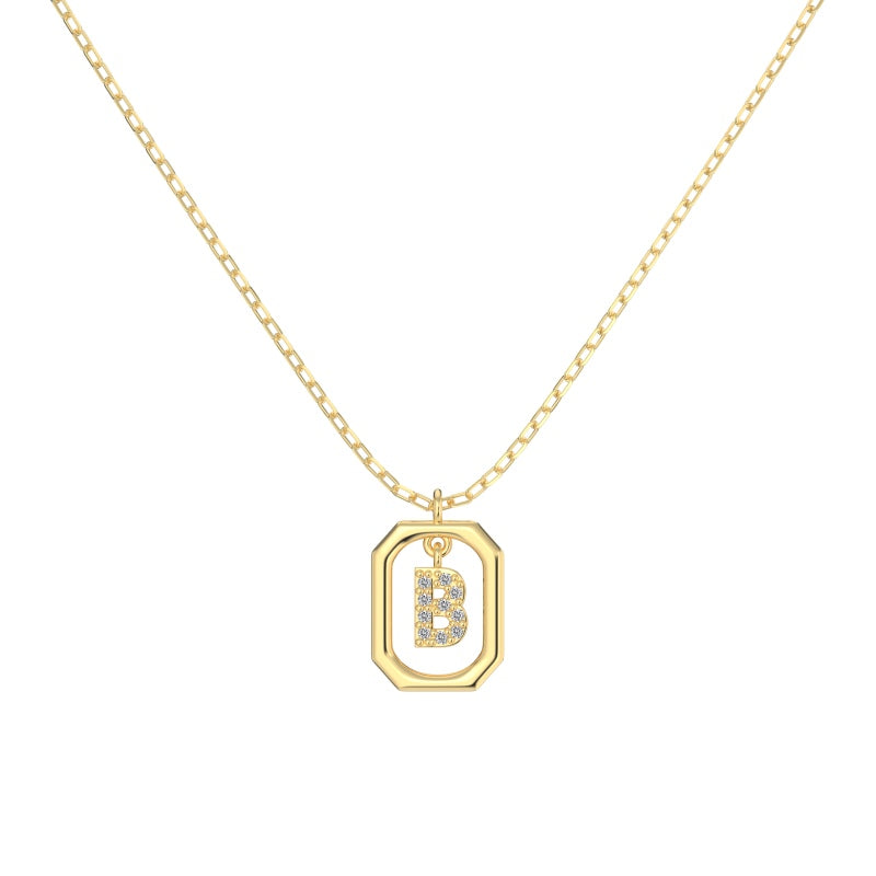 Framed Initial Necklace