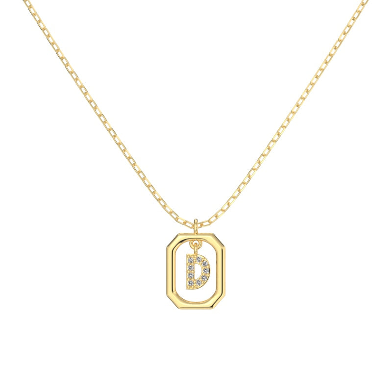 Framed Initial Necklace