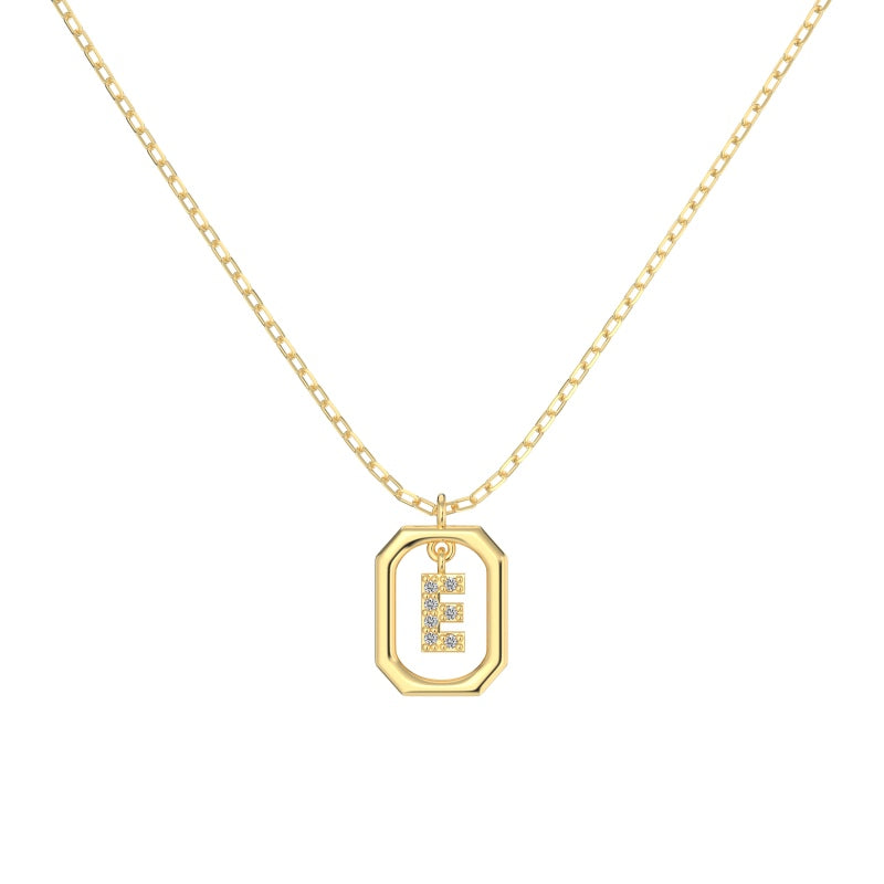 Framed Initial Necklace