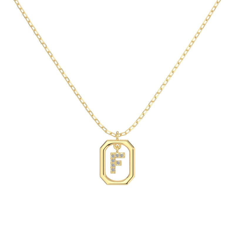 Framed Initial Necklace