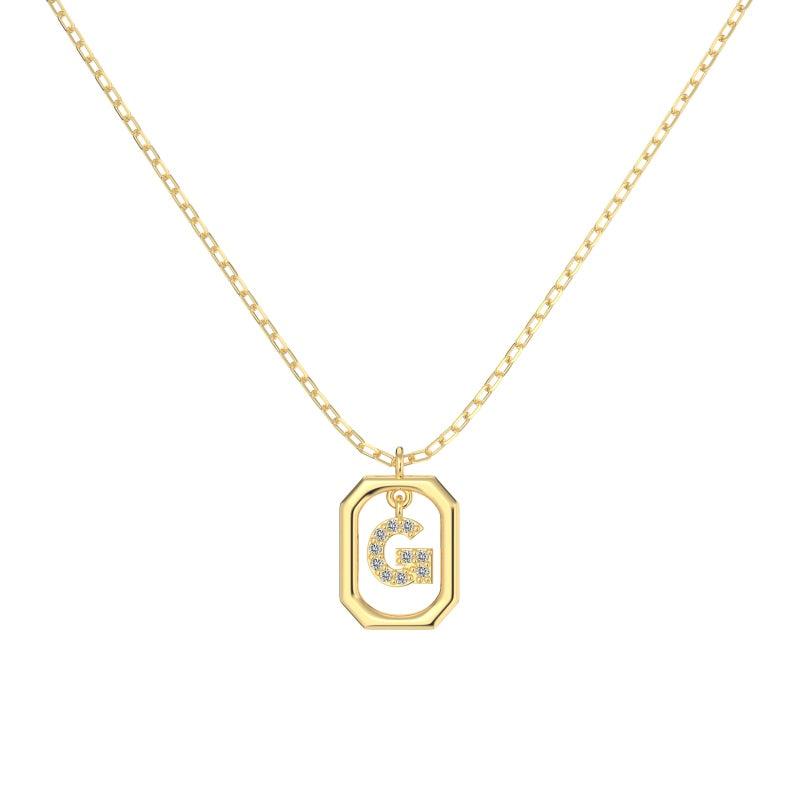 Framed Initial Necklace