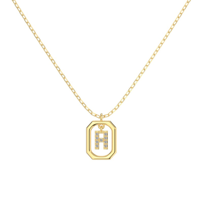 Framed Initial Necklace