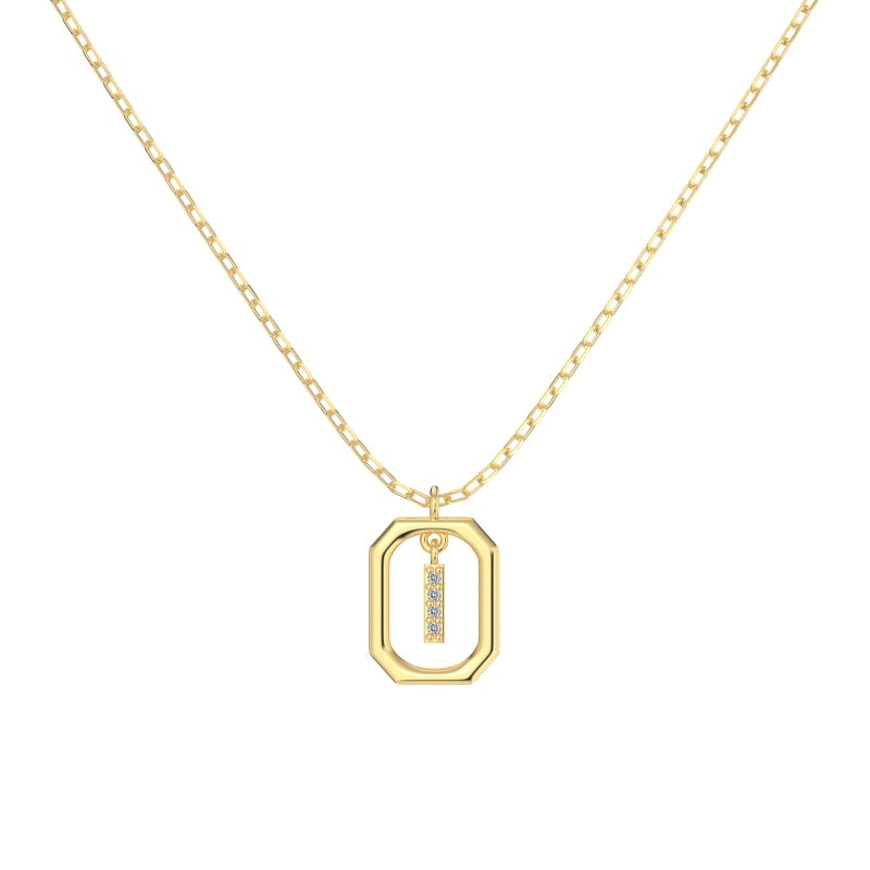 Framed Initial Necklace