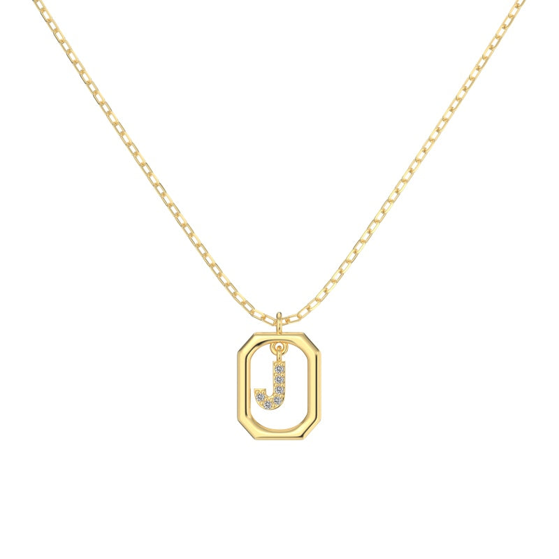 Framed Initial Necklace