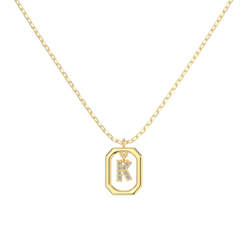 Framed Initial Necklace