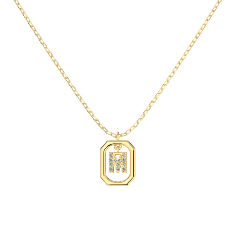 Framed Initial Necklace