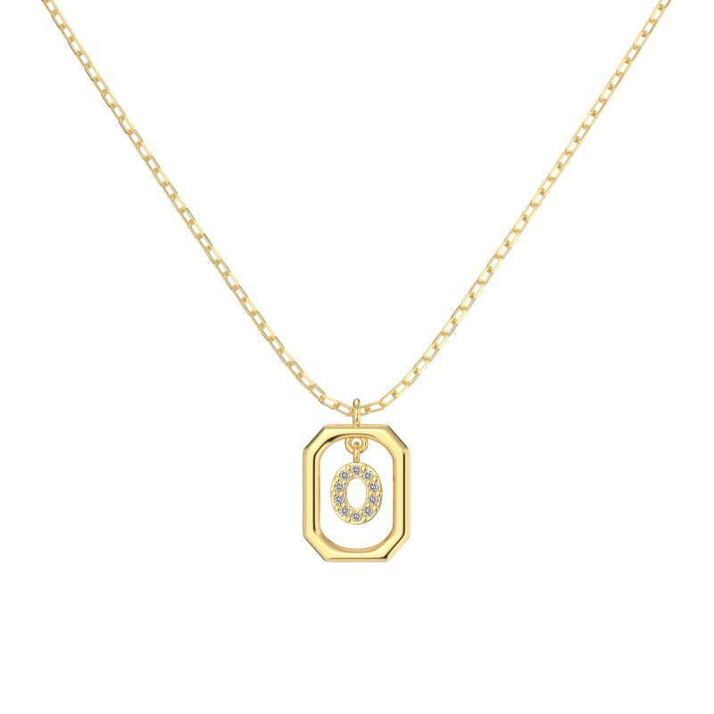 Framed Initial Necklace