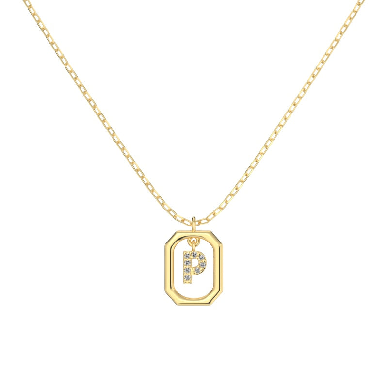 Framed Initial Necklace