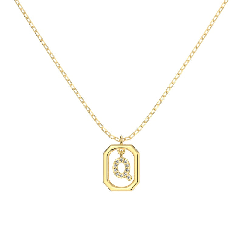 Framed Initial Necklace