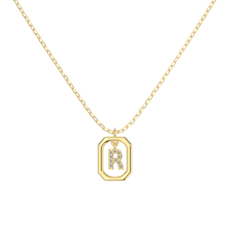 Framed Initial Necklace