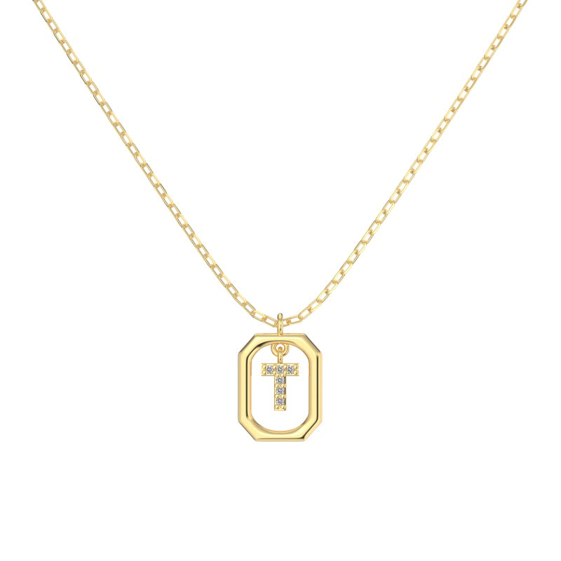 Framed Initial Necklace