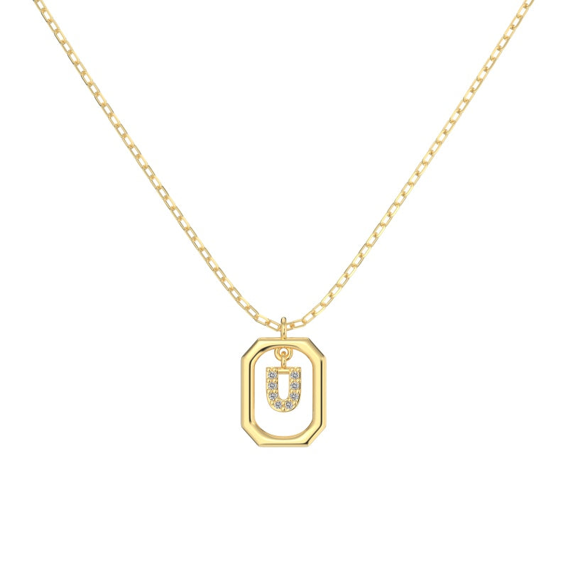 Framed Initial Necklace