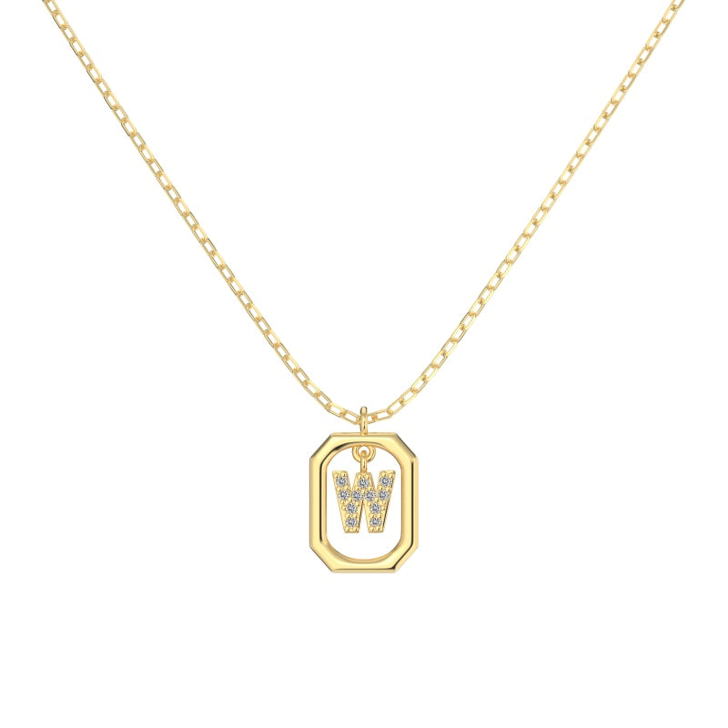 Framed Initial Necklace