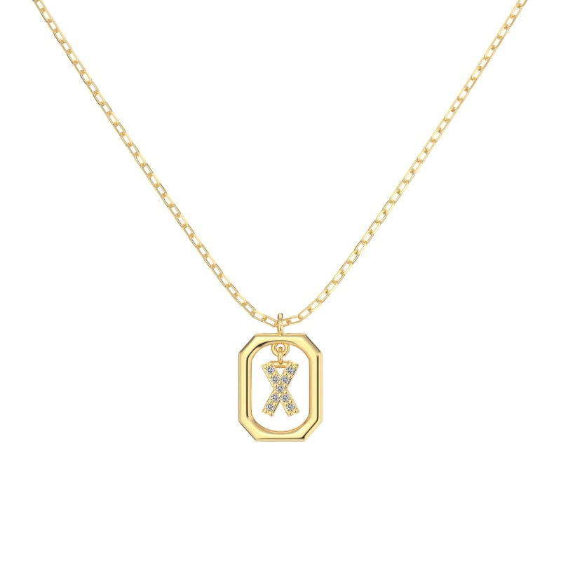 Framed Initial Necklace