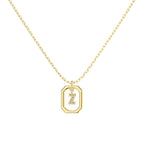 Framed Initial Necklace