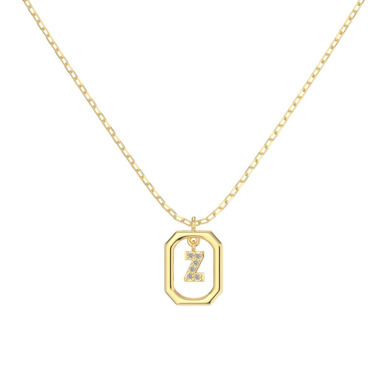 Framed Initial Necklace