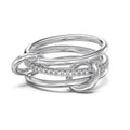 The Trinity Pavé Crossover Ring