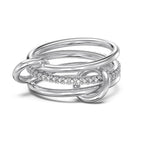The Trinity Pavé Crossover Ring