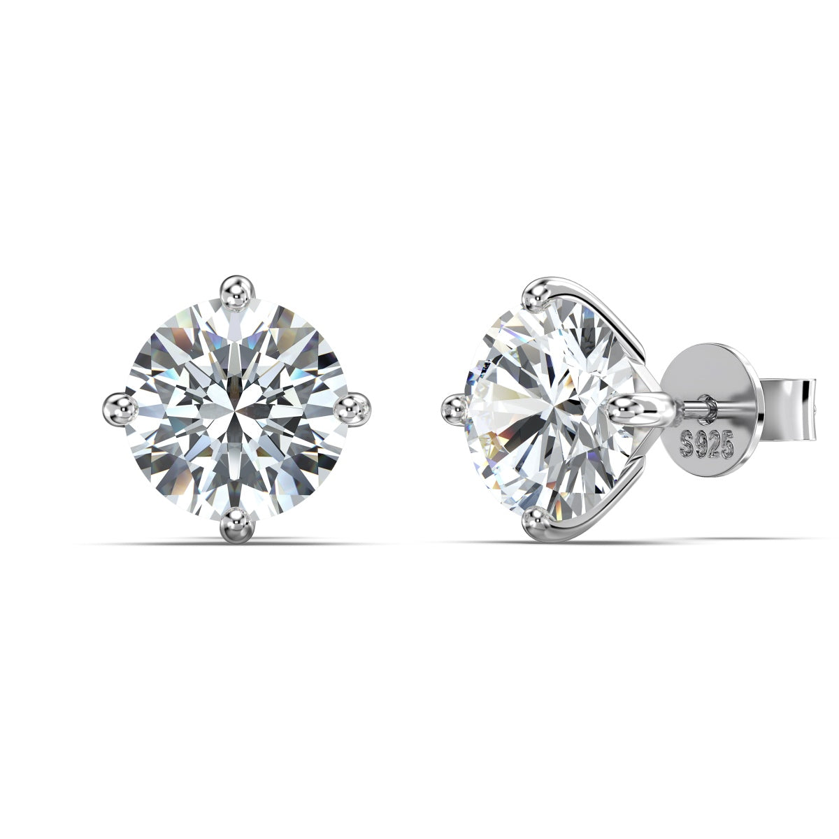 Solène Solitaire Stud Earrings
