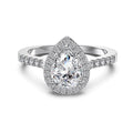 Nova Pear Halo Ring