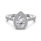 Nova Pear Halo Ring