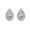 Nova Pear Halo Earrings