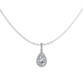 Nova Pear Halo Necklace