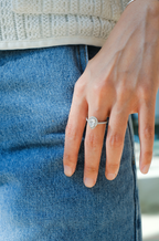 Nova Pear Halo Ring