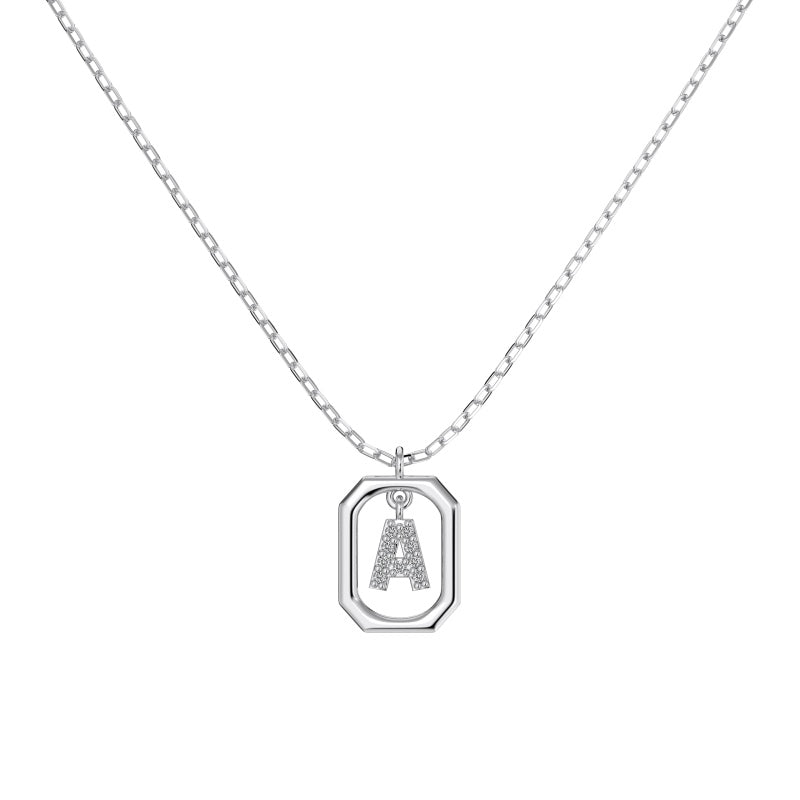 Framed Initial Necklace