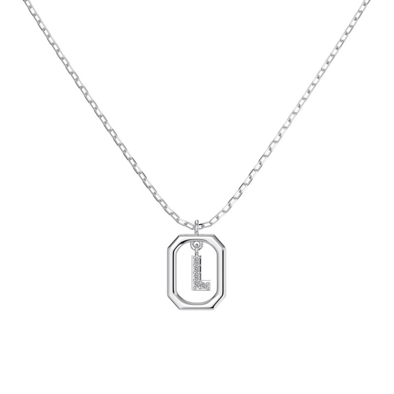 Framed Initial Necklace