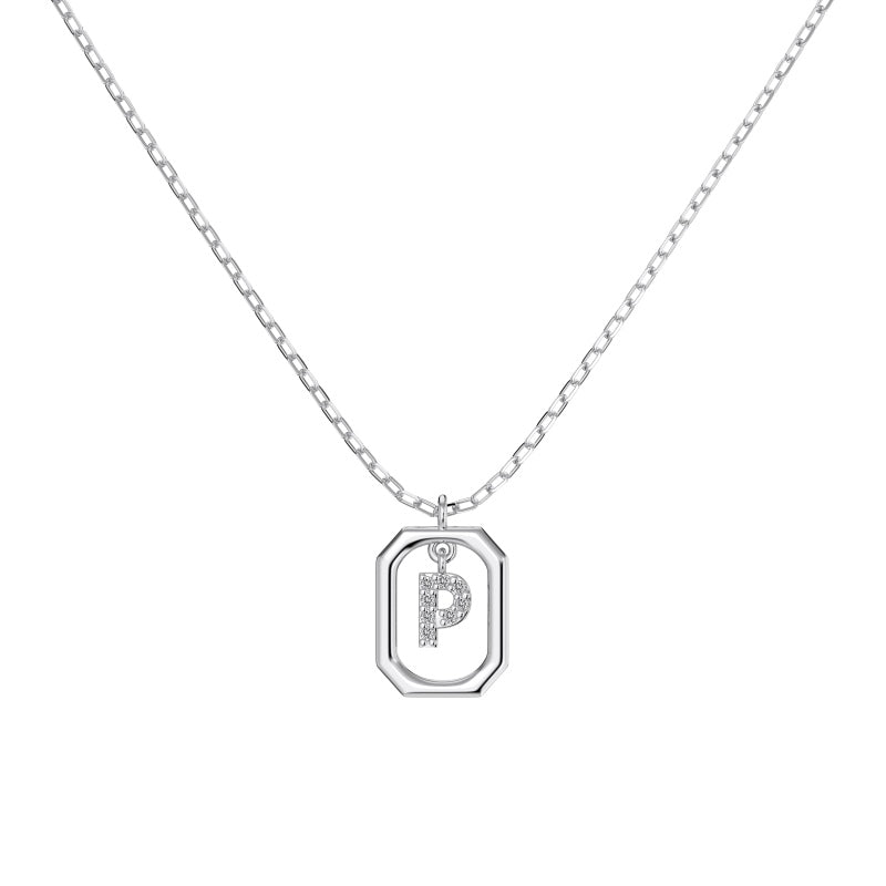Framed Initial Necklace