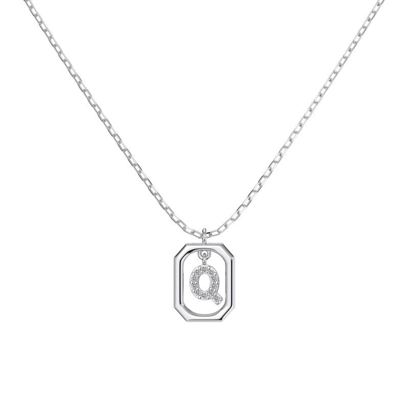 Framed Initial Necklace