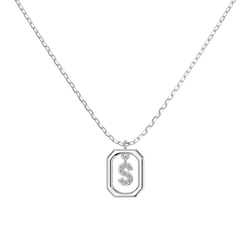 Framed Initial Necklace