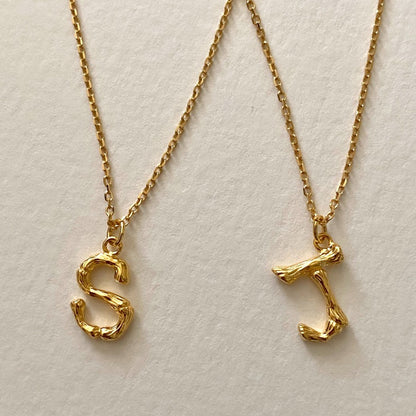 Woody Initial Necklace