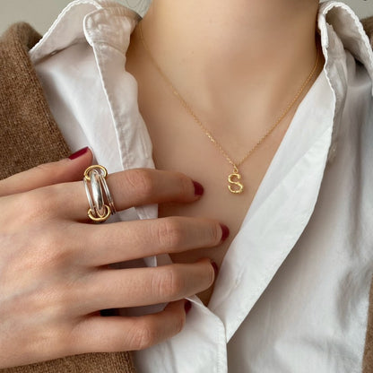 Woody Initial Necklace